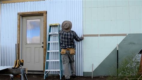 how to install corrugated metal siding on a house|installing exterior corrugated metal wainscoting.